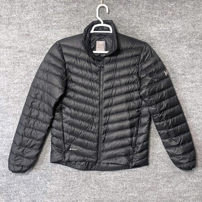 Helly Hansen Jacket Mens Small Black Pertex Microlight Goose Down Puffer Coat