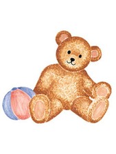 Baby Bears 25 Precious Teddy Bear Wallies Cutouts Decals Stickers Nursery Wall