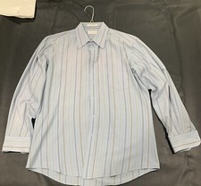 Yves Saint Laurent Button Up Shirt - Mens 16 - Blue With Stripes- Used