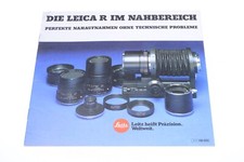   LEITZ, LEICA R CLOSE UP PICTURES ORIGINAL PRODUCT GUIDE BROCHURE GERMAN 125