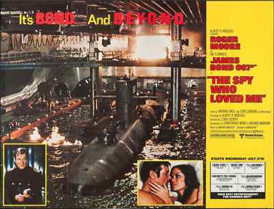 JAMES BOND SPY WHO LOVED ME subway movie poster A ROGER MOORE BARBARA