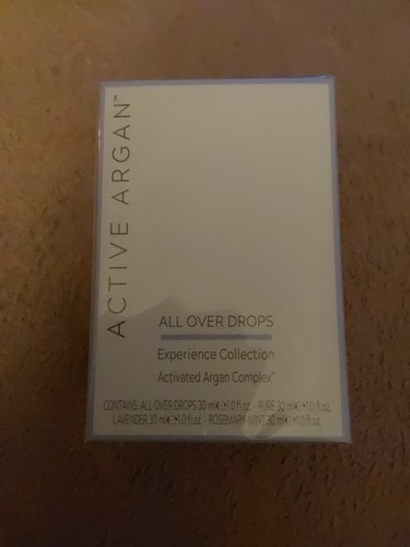 Active Argan 4-piece All Over Drops for Face, Body & Hair 1.0oz Each New Sealed