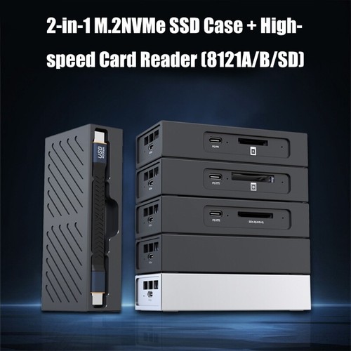 Fast Speed NVMe SSD Case USB4 40Gbps Aluminum Enclosure for PCIe 2280 Drive - Afbeelding 5 van 8