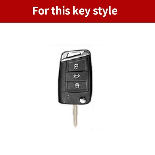 Full Suede Covered Key Fob Remote Protector Holder Cover Case For Volkswagen E - Picture 6 of 8