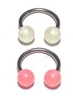 1 Set Uv Glow Horseshoe 14g 12mm Pink White Vch Hood Labia Albertina Fourchette