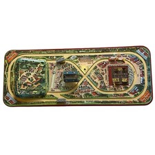 Vintage 1940's Woodhaven Tin Litho Electric Twin Train Set with Original Box