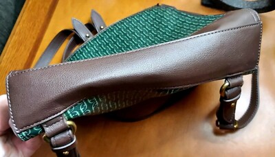 Fossil Sage Green Convertible Elina Leather Backpack Tote. Very Good Used Cond. Fossil Elina Large Convertible Backpack Brown Leather  main image 3