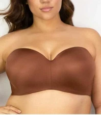 CURVY COUTURE Chocolate Smooth Strapless Multi-Way Bra, US 38C, UK 38C, NWOT