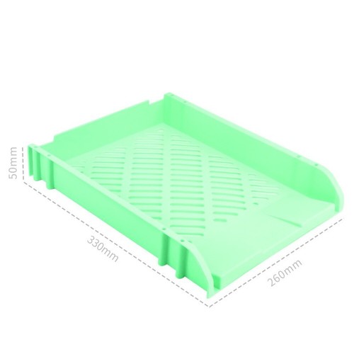 PP File Rack Three-layer Desktop Storage Rack New Office File Box Home - Picture 13 of 21