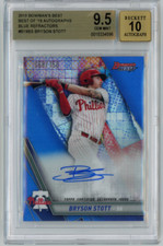 2019 Bowman's Best of '19 Autograph Blue Refractors /150 Bryson Stott BGS 9.5 10