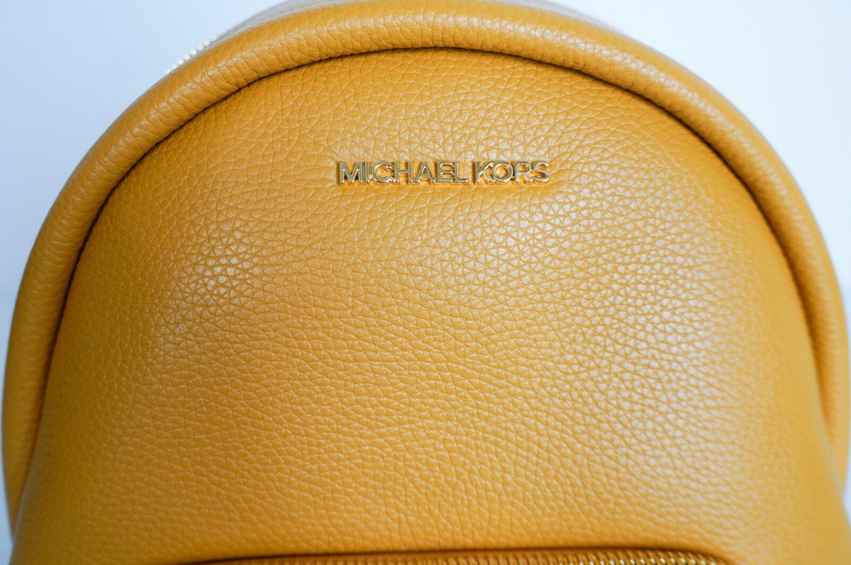 Michael Kors MK Designer Erin Backpack Shoulder Bag Marigold Yellow Michael Kors Erin Medium Backpack Marigold | Mercari main image 4