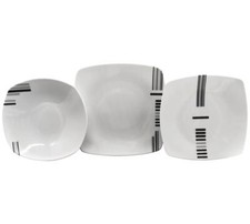 ESTRO SERVIZIO PIATTI 48 PEZZI PER 12 PERSONE IN PORCELLANA CON CAFFE - CODY