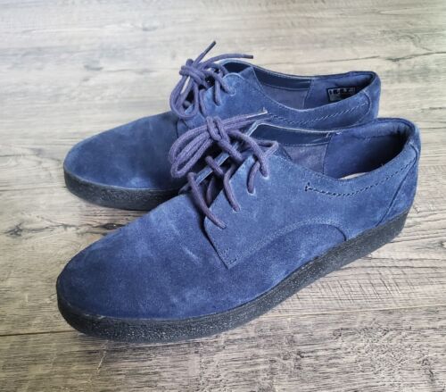 CLARKS LADIES LILLIA LOLA BLUE SUEDE CASUAL LACE SHOES SZ 9 M