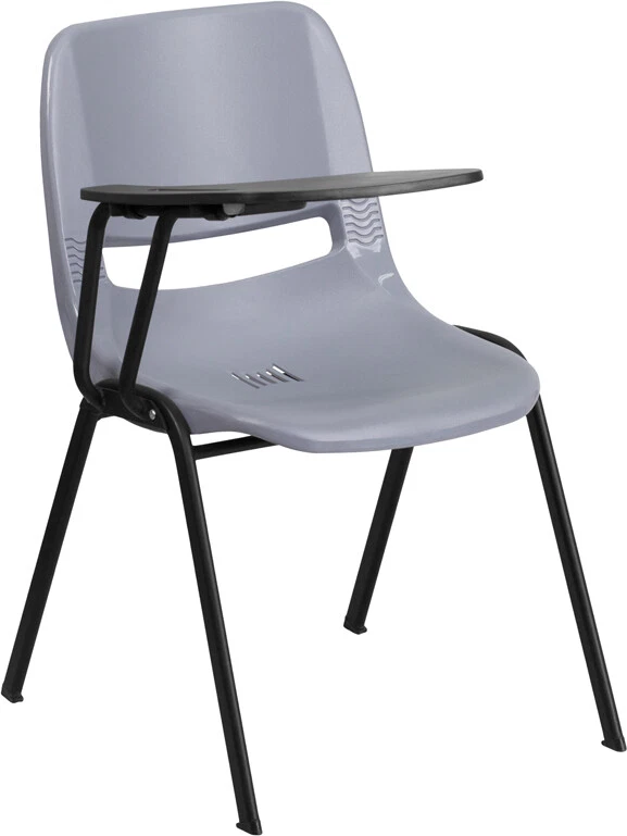 Gray Ergonomic School Chair w Right Handed Flip Up Tablet Arm