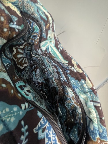 Vera Bradley Java Blau Braun Hipster Crossbody Handtasche Schultertasche Floral - Bild 7 von 10