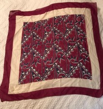 Vintage Cream, Purple, Blue 23  Square Abstract Design Bandana Scarf Kerchief