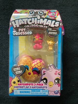 HATCHIMALS COLLEGGTIBLES Pet Obsessed Hatchipets 2-Pack Hatchy Hearts Puffatoo