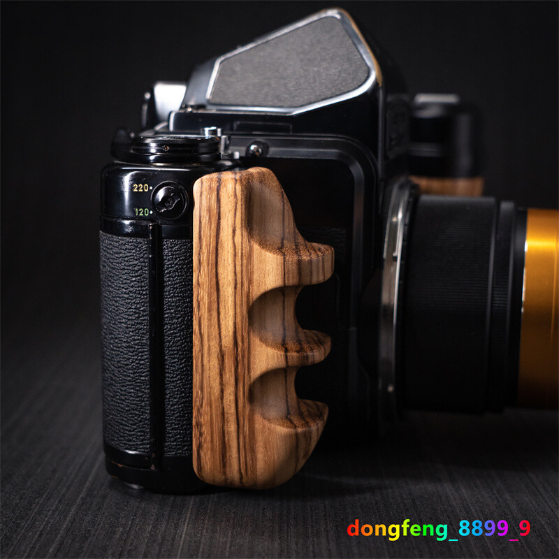 Film Camera Handle Wood w/Battery Slot Arca Quick Release Gift For