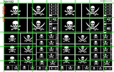 NH192 DAVE'S DECALS ASSORTED SIZE PIRATE FLAGS 2 STYLES 3/4" AND DOWN