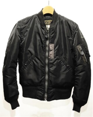 BUZZ RICKSON'S WILLIAM GIBSON BR12666 MA-1 SLENDER Jacket 36 Black