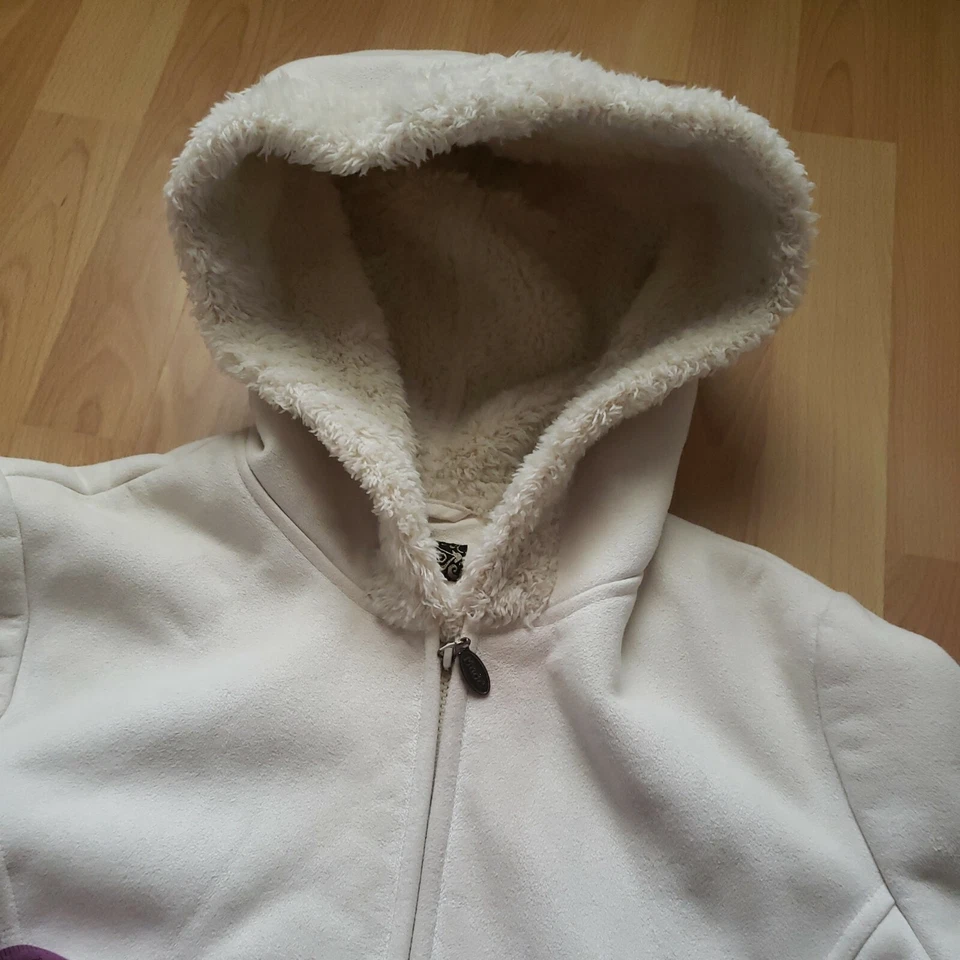 CHAQUETA ABRIGO MUJER MUDD CREMA CON CAPUCHA TALLA XL Foto 3 de 4