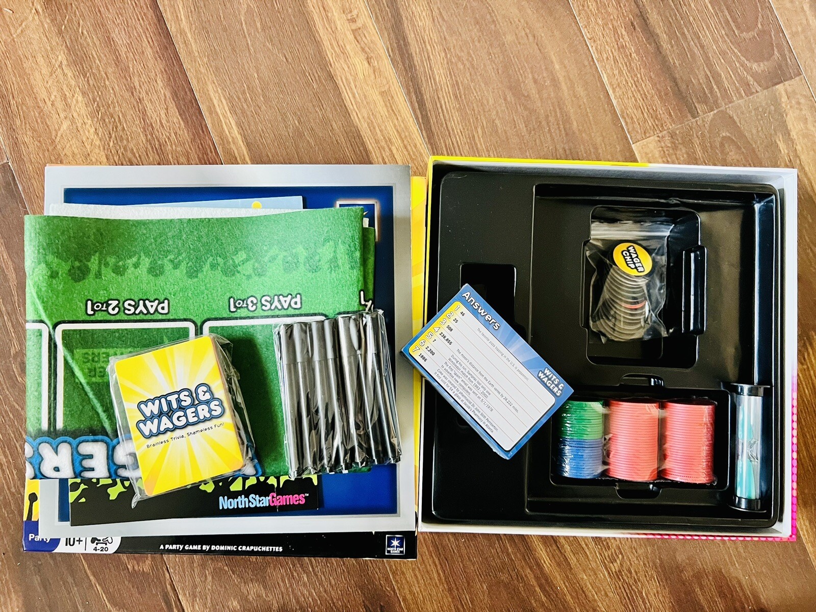 Wits & Wagers Brainless Trivia Game Best Party Game of Year 4-20 ...