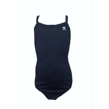 TYR Women's Solid Diamond Back-A One Piece Swimsuit, Blue, 34