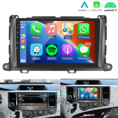 9'' Android 11 CarPlay Car Stereo GPS Navi Radio 16GB For Toyota Sienna 2011-2014