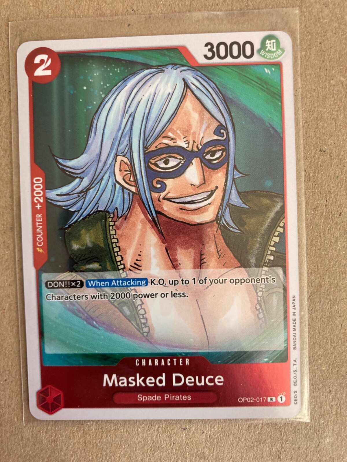 One Piece CCG - PARAMOUNT WAR - MASKED DEUCE #OP02-017 - Foil, Mint