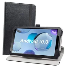 360 Degree Rotation PU Case Cover for 8" DIALN X8 Ultra/Vortex Tab 8 Black