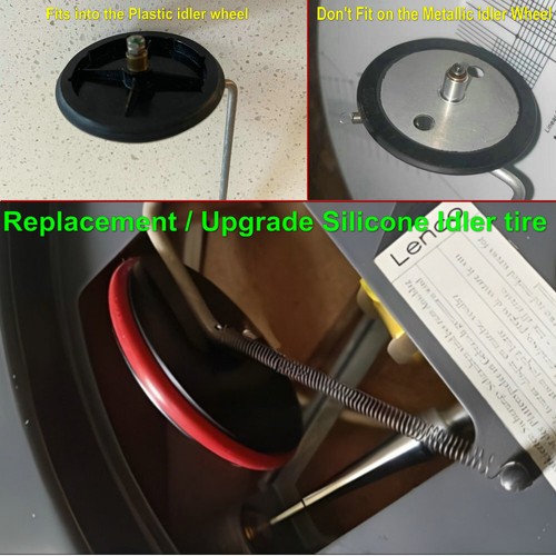 Neumático loca de silicona de repuesto/actualización 2 piezas para Goldring Lenco L75 L70 B51 B52 - Imagen 4 de 4