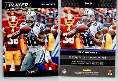 Dez Bryant 2017 Panini Player of the Day #5 Cowboys
