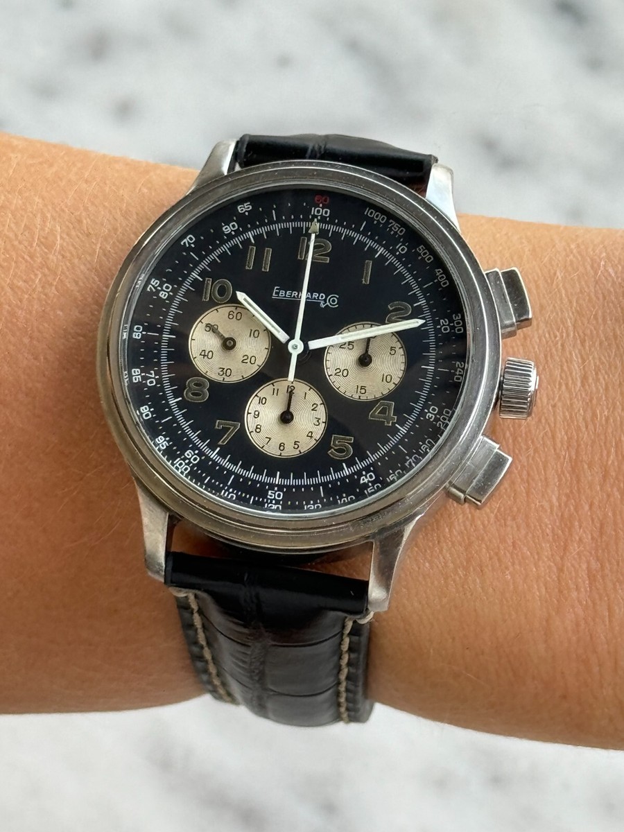 Eberhard & Co Aviograf 31032 Chronograph Manual Lemania 1873 Mens