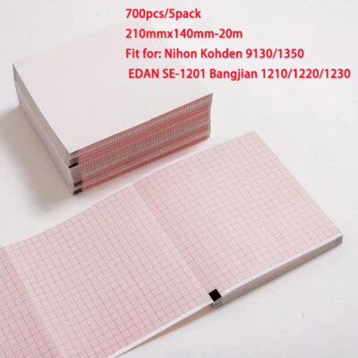 700Pcs/5pack 12 Lead ECG Thermal Paper210mmx140mm fit for Nihon Kohden 9130/1350