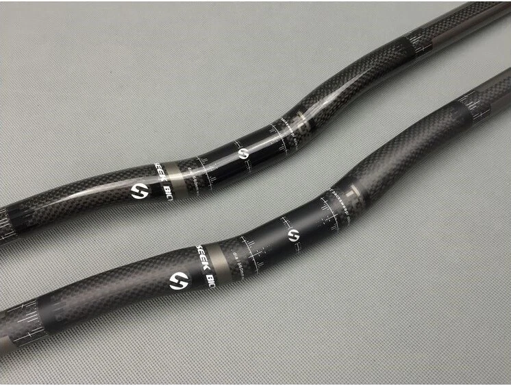 Carbon 3K MTB Mountain Road fixie Bicycle Kids Bike Riser bar Short Handlebar - Image 2 of 4