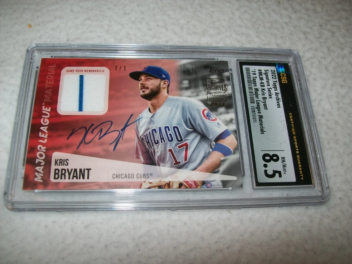Kris Bryant Autographed Baseball Sports Trading Cards