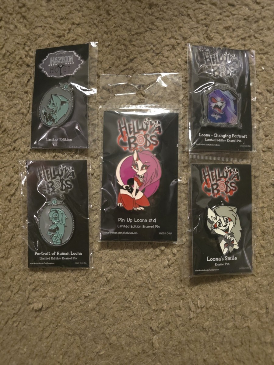 ヘルヴァボス ストラス アポロジーツアー ピンズ Helluva Boss : Apology Tour Assorted Pins Collection - NEW