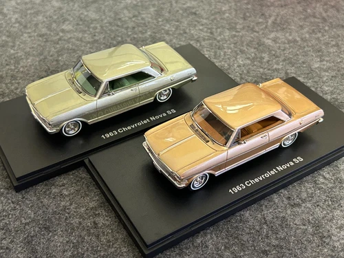 NEO 1/43 Chevrolet Nova SS 1963 modelos de resina colección de autos--dorado/verde - Imagen 2 de 15