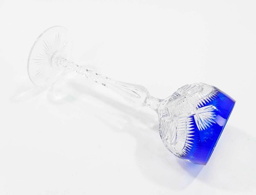 Saint Louis Römer vidrio azul pulido burbuja de aire Francia defectuoso - Imagen 6 de 11