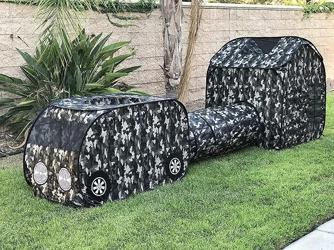 Juego de carpa de juego para niños interior exterior túnel G3Elite niños vehículo coche camuflaje 3 en 1 Foto 3 de 4