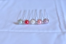 10 Pieces Fashion Wedding Bridal Pearl Crystal Flower Hair Pins Clips Bridesmaid