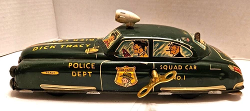 MARX 11" Wind Up Dick Tracy Squad Car No. 1