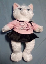 Build A Bear Aristocats 19" Marie in Build A Bear Le Cat and miniskirt outfit