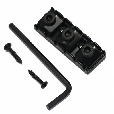 Guitar String Locking Nut for Floyd Rose Style Tremolo Bridge with Wrench Black