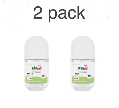 2pack SEBAMED roll-on refreshing deodorant LIME 48H 50 ml / 1.7 fl oz