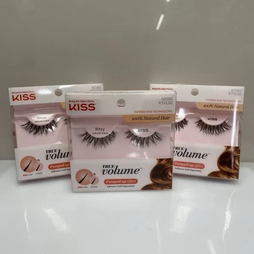 3-Pack - KISS True Volume 100% Human Hair False Eyelashes, Style ‘Ritzy’ - product listing photo