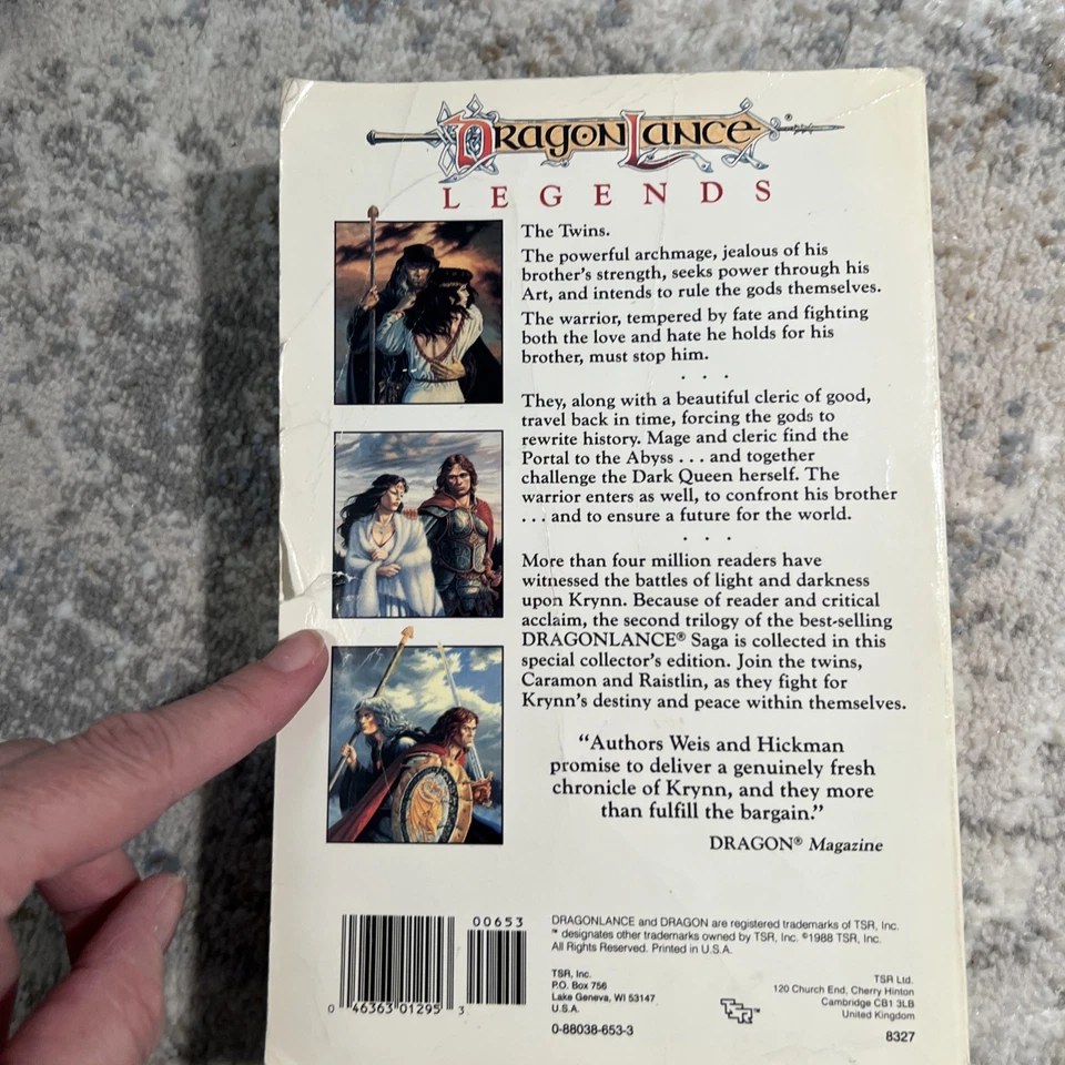 Dragonlance: Legends Collector's 1 Edition - Margaret Weis & Tracy Hickman 1988 - Imagem 3 de 4
