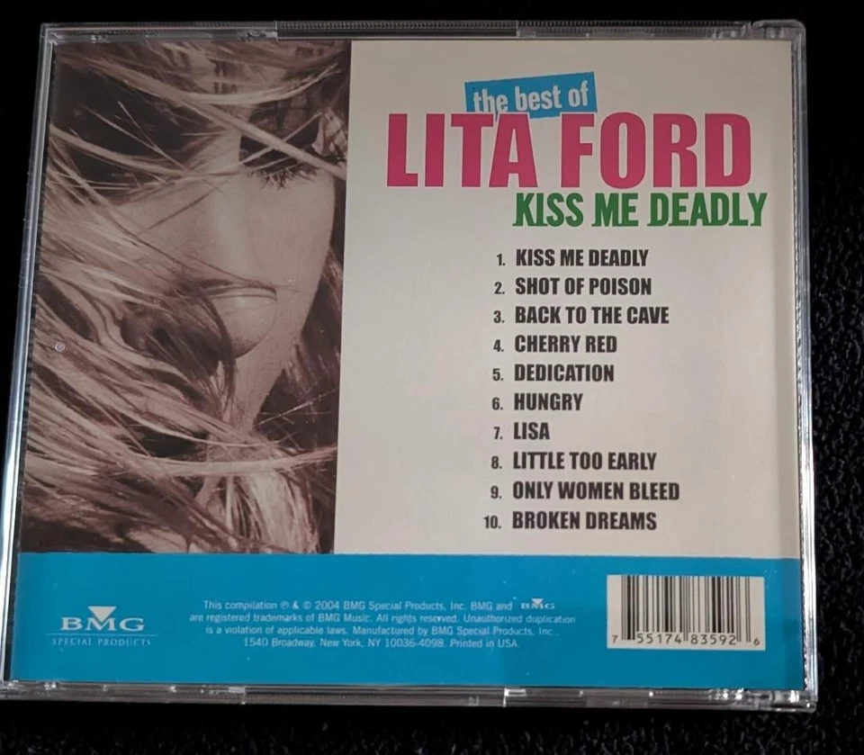 CD Lita Ford - Kiss me deadly / Best of / Album 10 Tracks / BMG USA 2004 - Bild 2 von 2