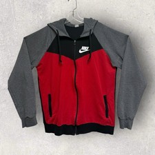 Vintage 80 s Nike Full-Zip Color Block Raglan Style Hoodie Large -XL 24 x28
