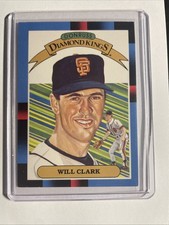 1988 Donruss - Diamond Kings Will Clark #21 Black Corner Top Right
